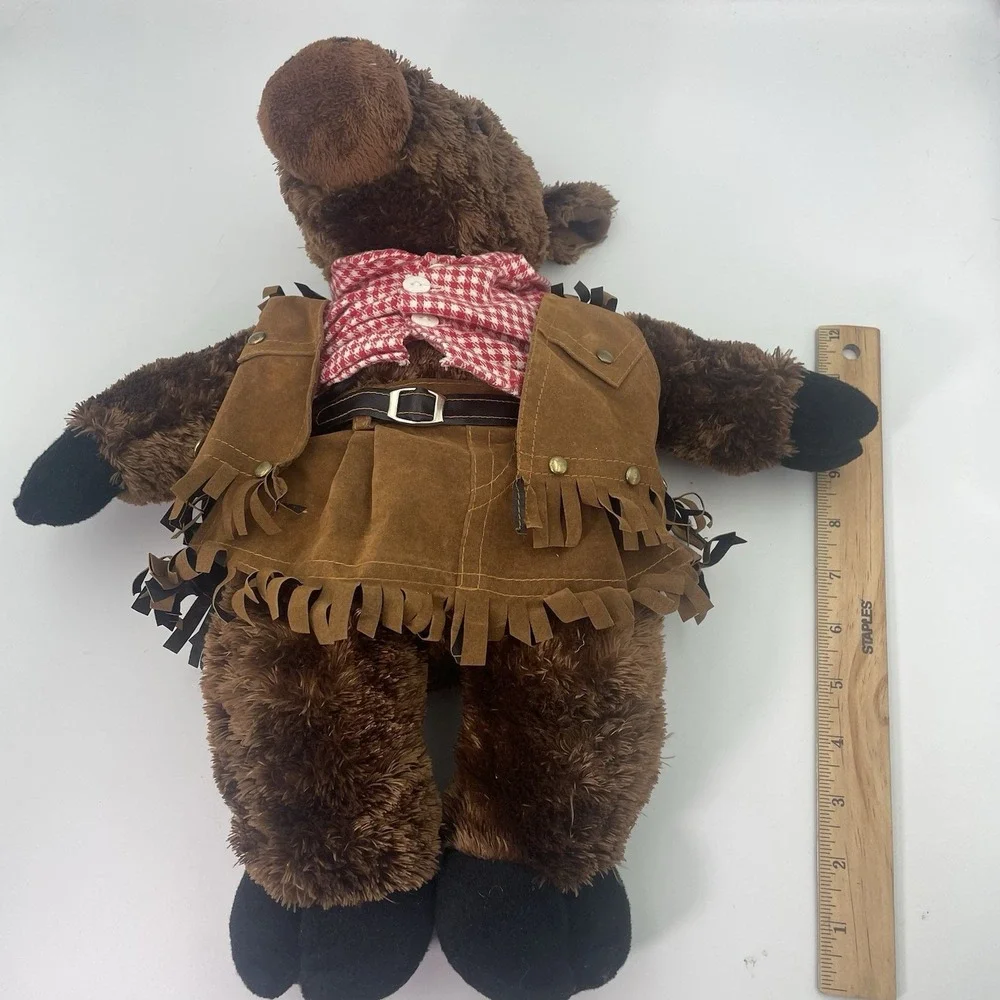 Vintage 2001 The Bear Factory Western Pony Horse Cowboy Plush Stuffed Animal 16